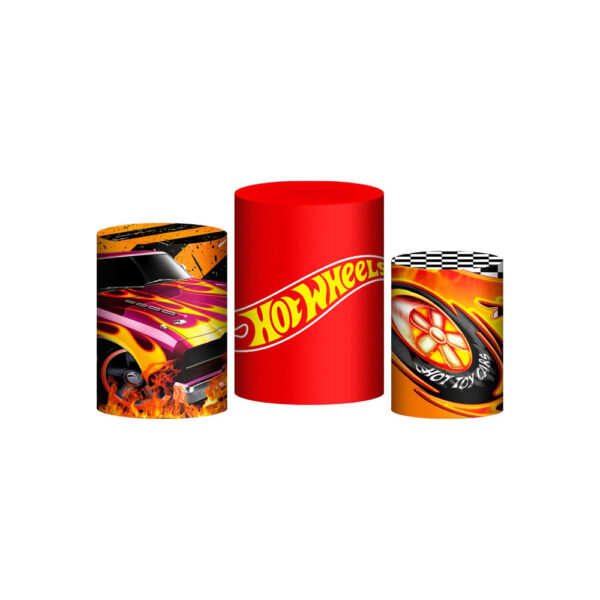 Trio Capa Cilindro Hot Whells 3d Em Tecido Com Elástico