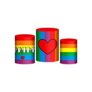 Trio Capa Cilindro Lgbt 3d Em Tecido Com Elástico