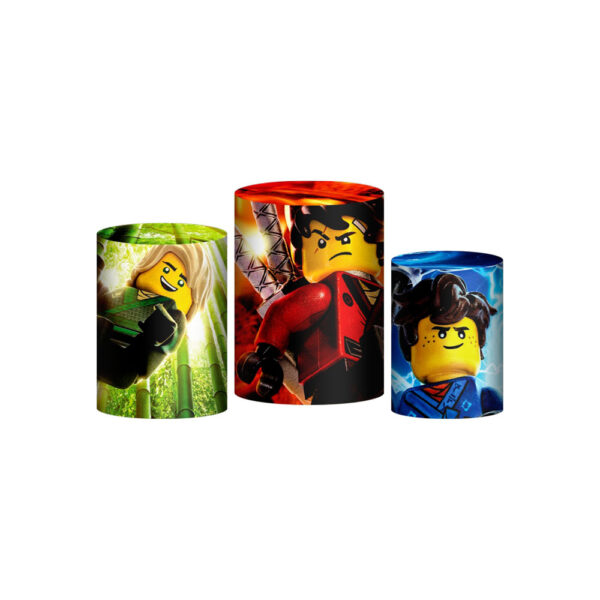Trio Capa Cilindro Ninja Go 3d Em Tecido Com Elástico