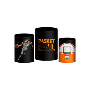 Trio Capa Cilindro Basquete 3d Em Tecido Com Elástico