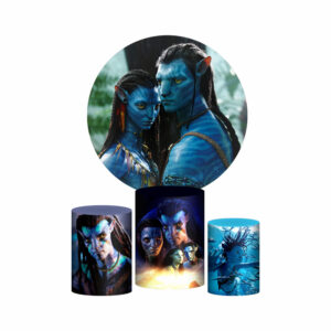 Trio Capa Cilindro + Painel Redondo 3D Avatar 1,50m Veste Fácil