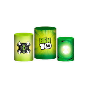 Trio Capa Cilindro Ben 10 3d Em Tecido Com Elástico