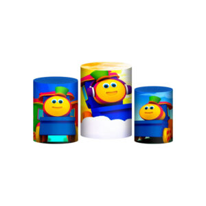 Trio Capa Cilindro Bob o Trem 3d Em Tecido Com Elástico
