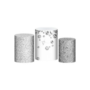 Trio Capa Cilindro Bodas de Prata 3d Em Tecido Com Elástico
