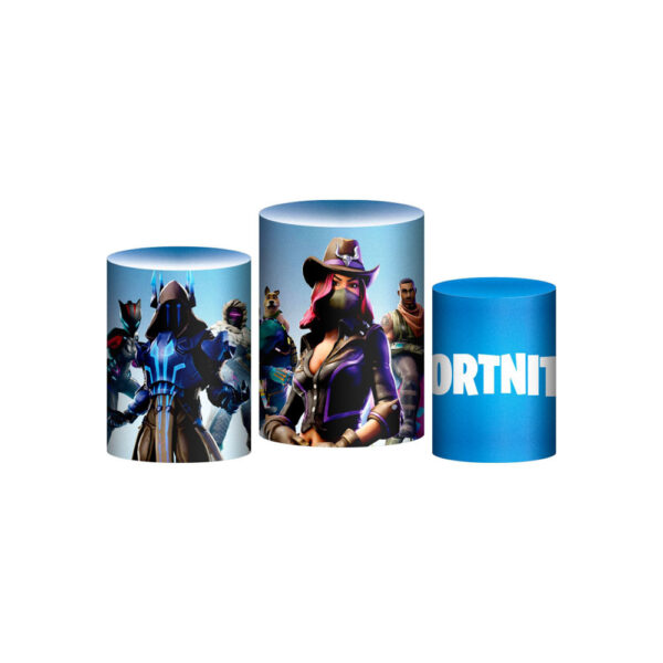 Trio Capa Cilindro Fortnite 3d Em Tecido Com Elástico