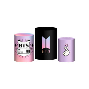 Trio Capa Cilindro Bts 3d Em Tecido Com Elástico