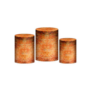 Trio Capa Cilindro Tijolo 3d Em Tecido Com Elástico Outlet