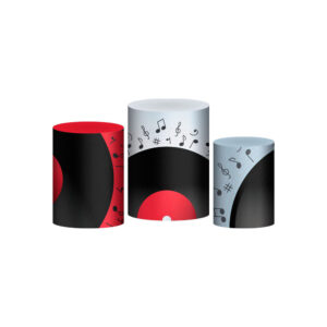 Trio Capa Cilindro Retro 3d Em Tecido Com Elástico