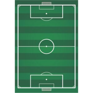 Painel de Festa Retangular 3D Campo Futebol Vertical Casadinho 1,50m x 2,20m