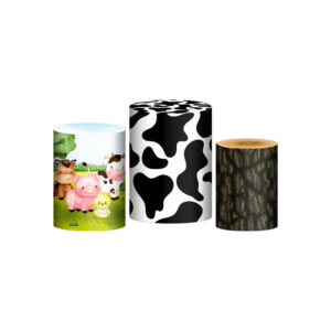 Trio Capa Cilindro Fazendinha Aquarela 3d Em Tecido Com Elástico