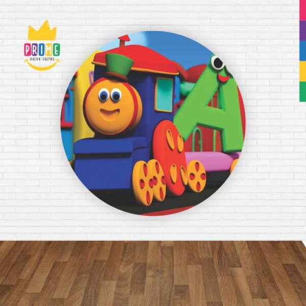 Painel Redondo 3D Bob O Trem Abre Fácil Em Tecido - Image 2