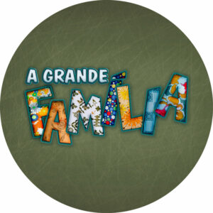 Painel Redondo 3D A Grande Família Tecido Sublimado