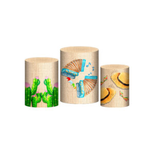 Trio Capa Cilindro Festa Junina Arraiá 3d Em Tecido Com Elástico
