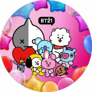 Painel Redondo 3D BT 21 Tecido Sublimado