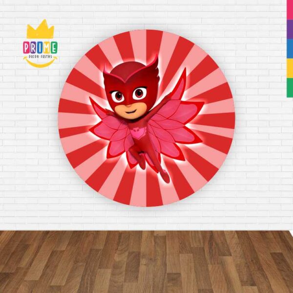 Painel Redondo 3D Corujita Pj Masks Abre Fácil Em Tecido - Image 2