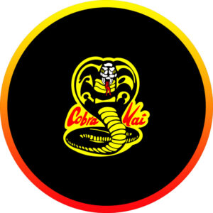 Painel Redondo 3D Cobra Kai Tecido Sublimado