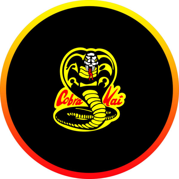 Painel Redondo 3D Cobra Kai Tecido Sublimado