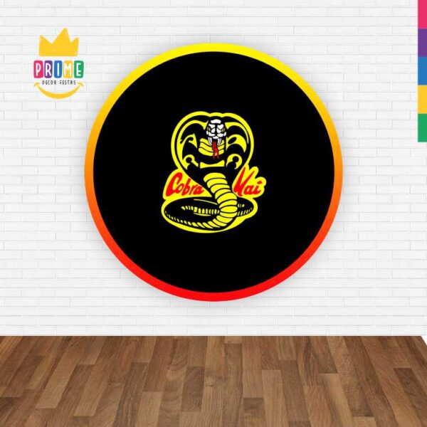 Painel Redondo 3D Cobra Kai Abre Fácil Em Tecido - Image 2