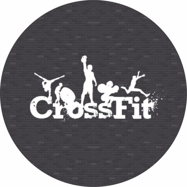 Painel Redondo 3D Crossfit Tecido Sublimado