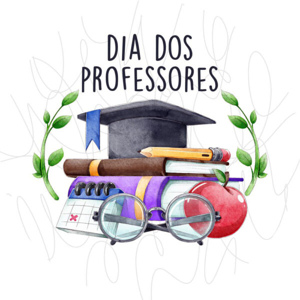 Painel Redondo 3D Dia Dos Professores Tecido Sublimado
