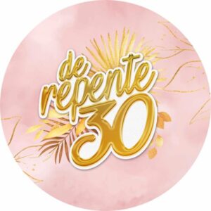 Painel Redondo 3D De Repente 30 Tecido Sublimado