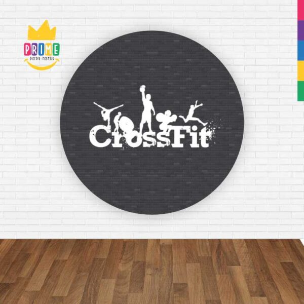 Painel Redondo 3D Crossfit Abre Fácil Em Tecido - Image 2
