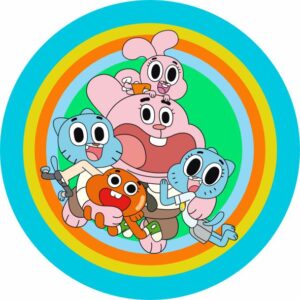 Painel Redondo 3D Gumball Tecido Sublimado