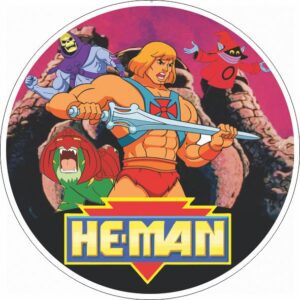 Painel Redondo 3D He Man Tecido Sublimado