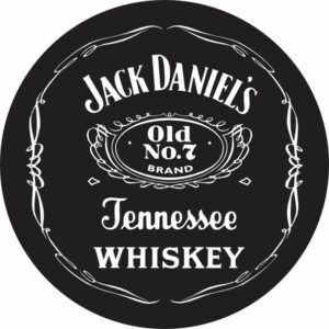 Painel Redondo 3D Jack Daniels Tecido Sublimado