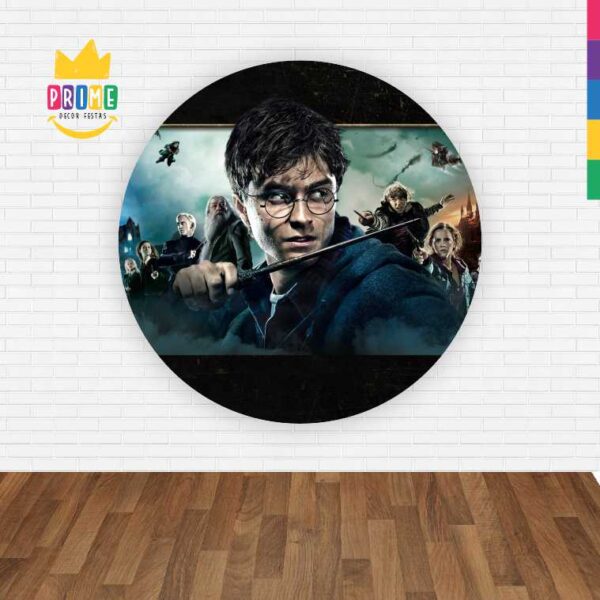 Painel Redondo 3D Harry Potter Abre Fácil Em Tecido - Image 2