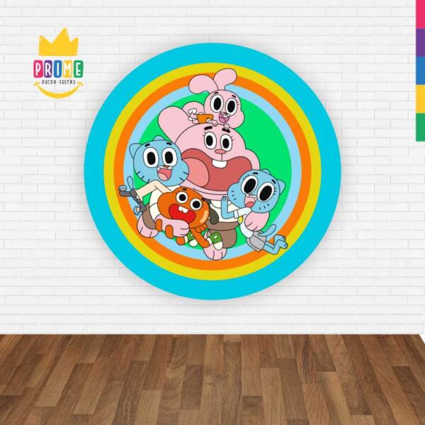 Painel Redondo 3D Gumball Abre Fácil Em Tecido - Image 2