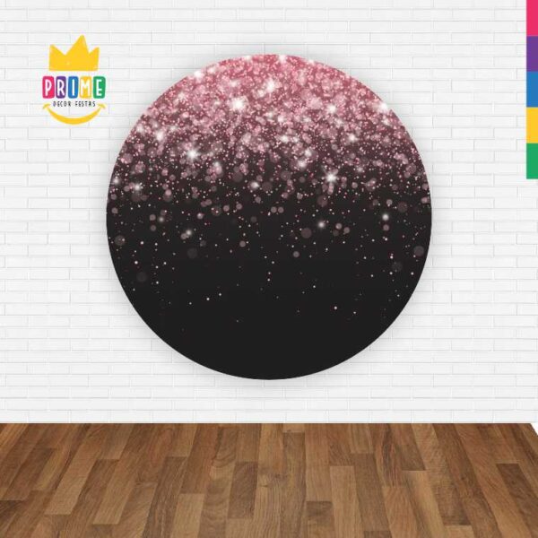 Painel Redondo 3D Glitter Abre Fácil Em Tecido - Image 2
