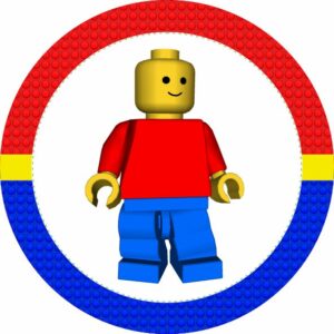 Painel Redondo 3D Lego Tecido Sublimado