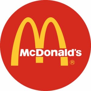 Painel Redondo 3D Mc Donalds Tecido Sublimado