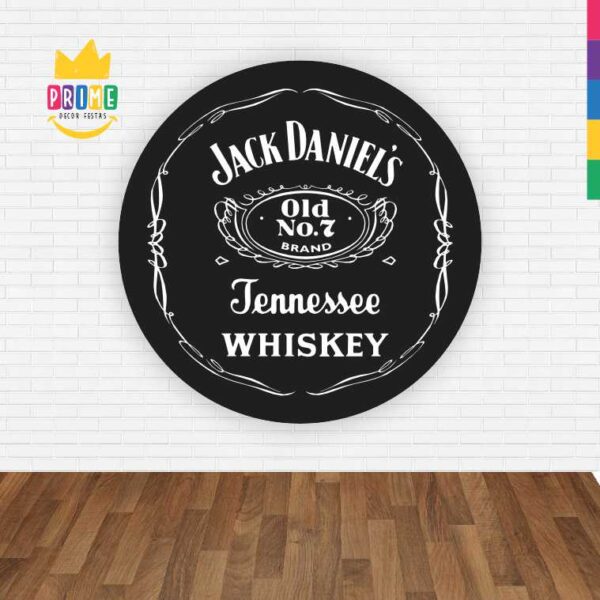 Painel Redondo 3D Jack Daniels Abre Fácil Em Tecido - Image 2