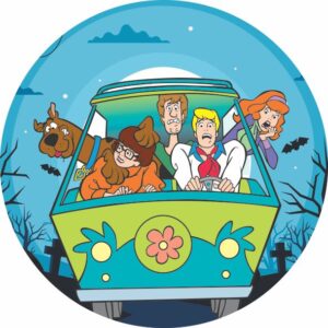 Painel Redondo 3D Scoob Doo Tecido Sublimado
