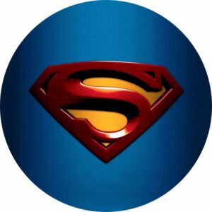 Painel Redondo 3D Super Homem Tecido Sublimado