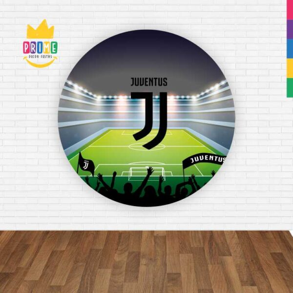 Painel Redondo 3D Juventus Abre Fácil Em Tecido - Image 2