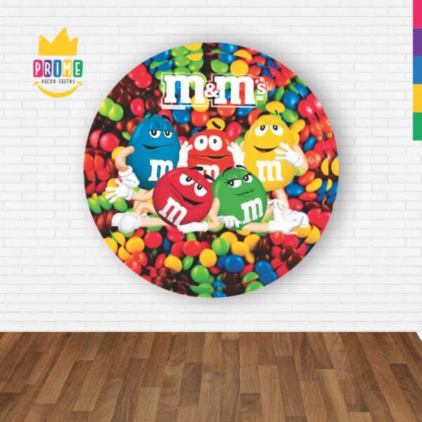 Painel Redondo 3D M & M Abre Fácil Em Tecido - Image 2