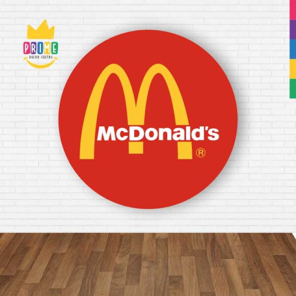 Painel Redondo 3D Mc Donald´s Abre Fácil Em Tecido - Image 2