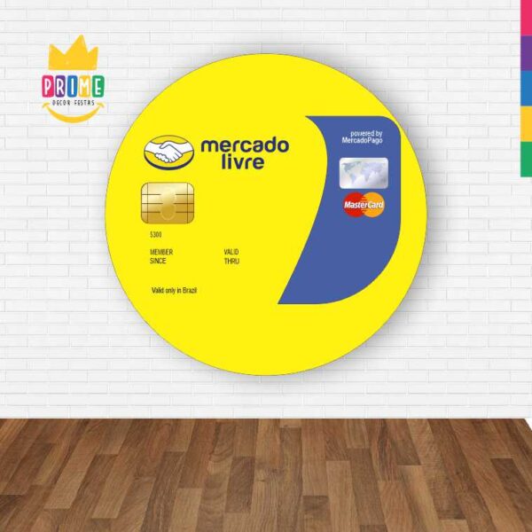 Painel Redondo 3D Mercado Livre Abre Fácil Em Tecido - Image 2