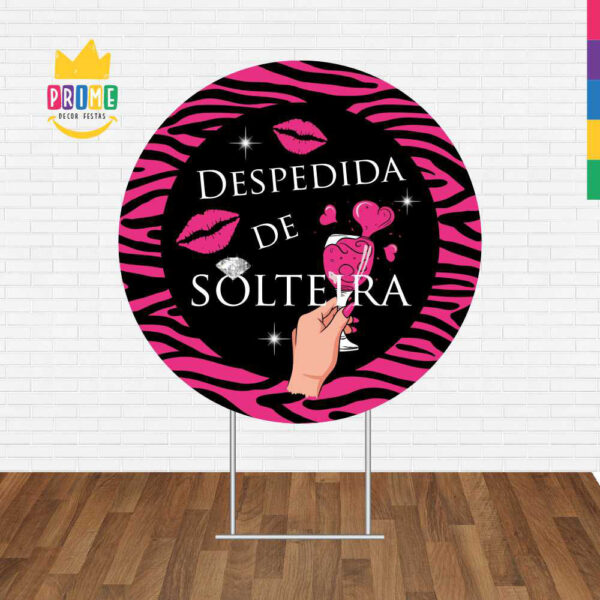 Painel Redondo 3D Despedida de Solteira Tecido Sublimado - Image 2