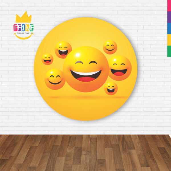 Painel Redondo 3D Emoji Abre Fácil Em Tecido - Image 2