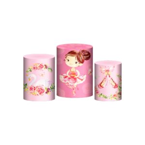 Trio Capa Cilindro Bailarina 3d Em Tecido Com Elástico