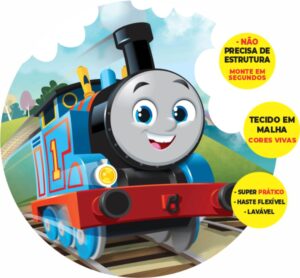 Painel Redondo 3D Thomas And Friends Abre Fácil Em Tecido