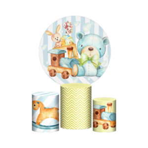 Trio Capa Cilindro + Painel Redondo 3D Brinquedos 1,50m Veste Fácil