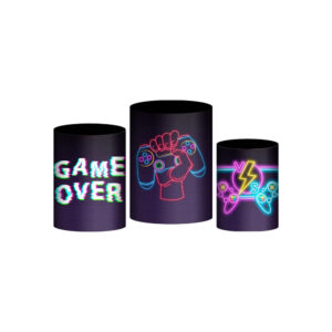 Trio Capa Cilindro Game 3d Em Tecido Com Elástico