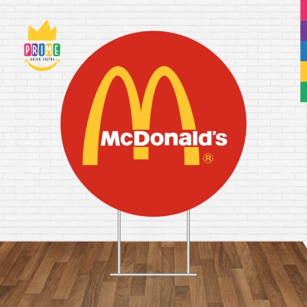 Painel Redondo 3D Mc Donalds Tecido Sublimado - Image 2