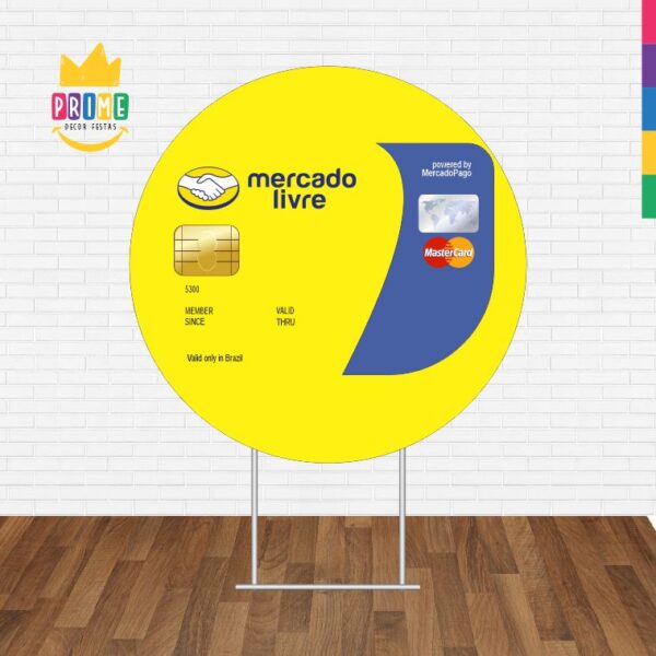 Painel Redondo 3D Mercado Livre Tecido Sublimado - Image 2