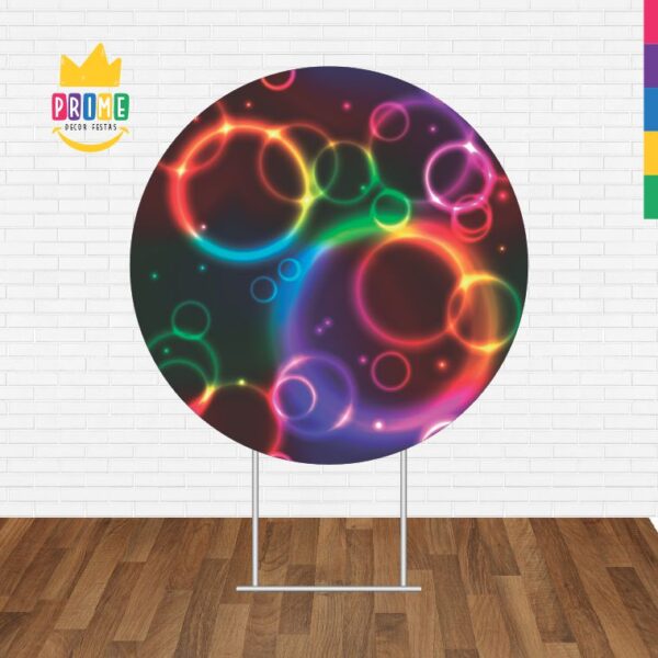 Painel Redondo 3D Neon Tecido Sublimado - Image 2